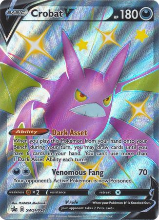 <transcy>Pokemon-kort SWSH Black Star-kampagner SWSH098 Crobat V</transcy>