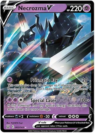 <transcy>Pokemon Card Battle Styles 063/163 63/163 Necrozma V Ultra Sjælden</transcy>