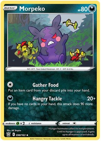 Pokemon Card Battle Styles 098/163 98/163 Morpeko Uncommon