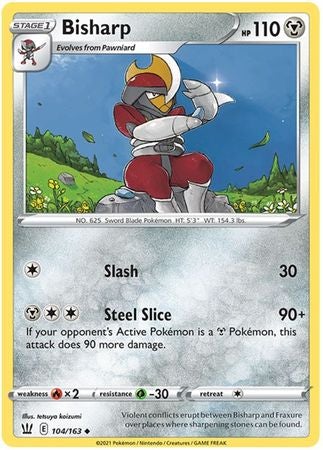 Pokemon Card Battle Styles 104/163 104/163 Bisharp Uncommon