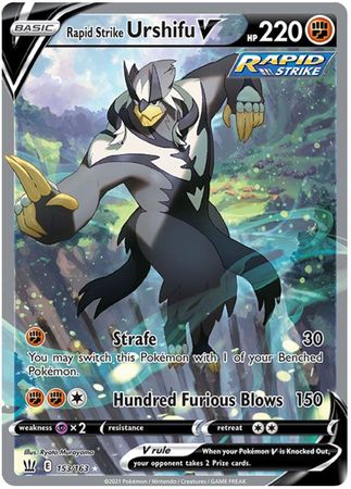 <transcy>لعبة Pokemon Card Battle Styles 153/163 153/163 Rapid Strike Urshifu V Full Art</transcy>