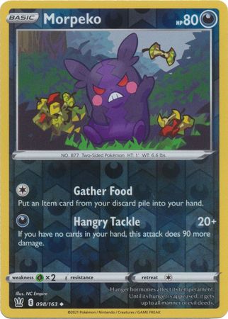 Pokemon Card Battle Styles 098/163 98/163 Morpeko Reverse Holo Uncommon