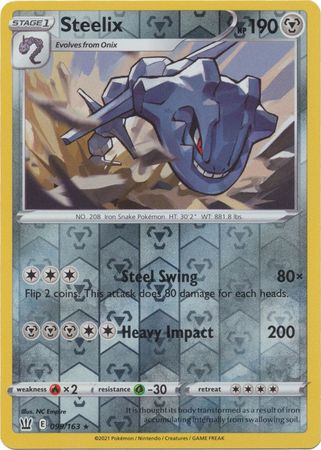 Pokemon Card Battle Styles 099/163 99/163 Steelix Holo Reverse Holo Rare