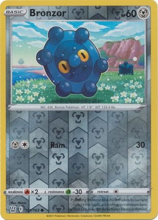 Pokemon Card Battle Styles 101/163 101/163 Bronzor Reverse Holo Common
