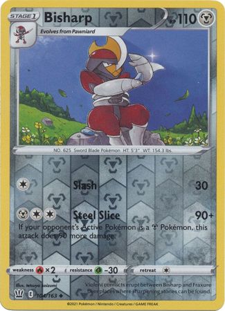 Pokemon Card Battle Styles 104/163 104/163 Bisharp Reverse Holo Uncommon