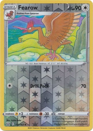 Pokemon Card Battle Styles 112/163 112/163 Fearow Reverse Holo Uncommon