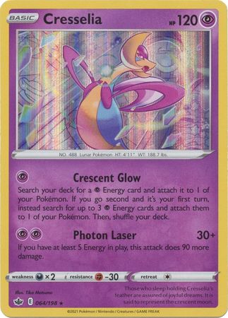 Pokemon Card Chilling Reign 064/198 Cresselia Holo Rare