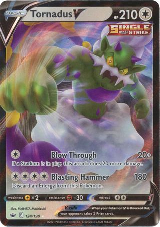 <transcy>Pokemon Card Chilling Reign 124/198 Tornadus V Ultra Rare</transcy>