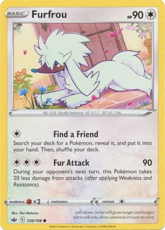 <transcy>Pokemon Card Chilling Reign 126/198 Furfrou Common</transcy>