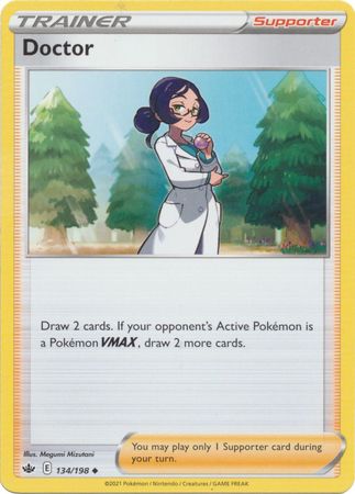 <transcy>Pokemon Card Chilling Reign 134/198 Doctor Supporter Ikke almindelig</transcy>