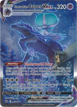 Pokemon Card Chilling Reign 205/198 Shadow Rider Calyrex VMAX Secret Rare