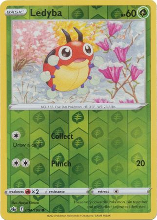 <transcy>Pokemon Card Chilling Reign 004/198 Ledyba Reverse Holo Common</transcy>