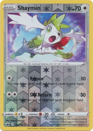 <transcy>Pokemon Card Chilling Reign 123/198 Shaymin Reverse Holo Rare</transcy>