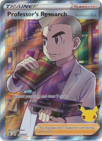 Pokemon Card Celebrations 24/25 024/025 Professor's Research Full