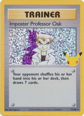 Pokemon Card Celebrations Classic 73/102 073/102 Imposter Professor Oak Supporter Holo Rare