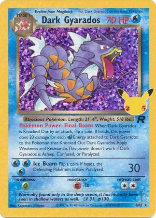 Pokemon Card Celebrations Classic 8/82 008/082 Dark Gyarados Holo Rare