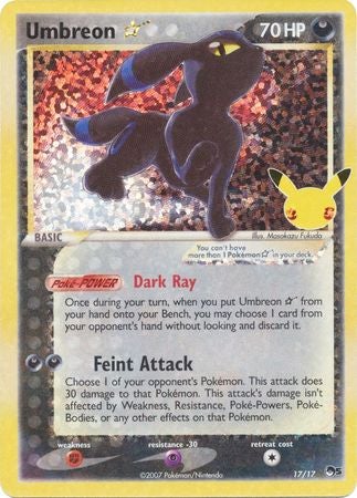 Pokemon Card Celebrations Classic 17/17 017/017 Umbreon Gold Star Ultra Rare