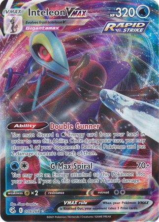 Pokemon Card Fusion Strike 079/264 79/264 Inteleon VMAX Ultra Rare