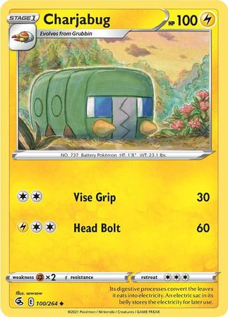 Pokemon Card Fusion Strike 100/264 Charjabug Ikke almindelig