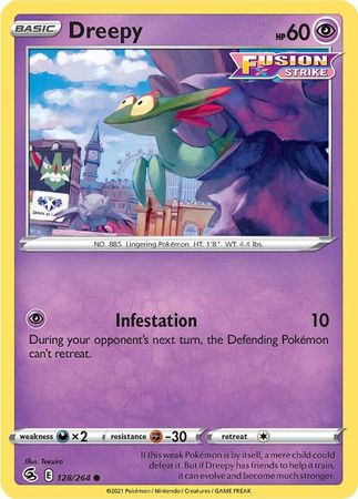 Pokemon Card Fusion Strike 128/264 Dreepy Common