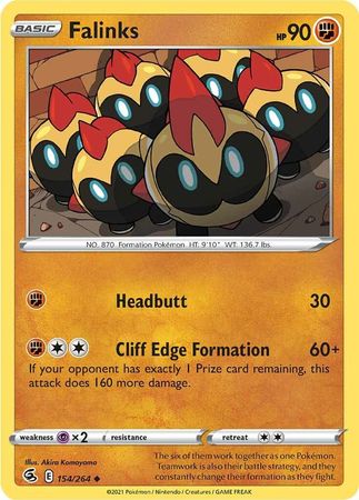 لعبة Pokemon Card Fusion Strike 154/264 Falinks غير شائعة