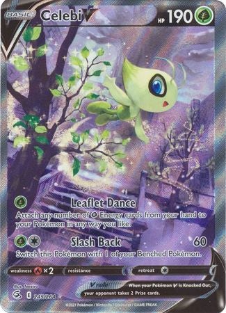 Pokemon Card Fusion Strike 245/264 Celebi V Full Alternate Art
