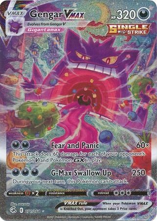 Pokemon Card Fusion Strike 271/264 Gengar VMAX Secret Rare