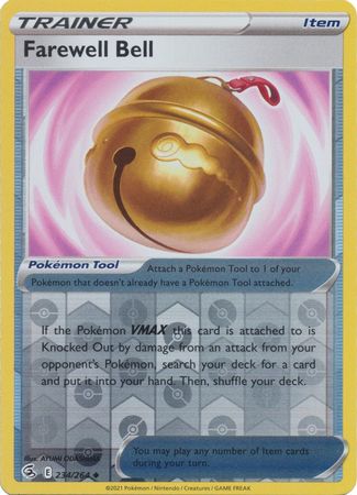 Pokemon Card Fusion Strike 234/264 Farewell Bell Reverse Holo Uncommon