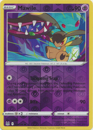 Pokemon Card Lost Origin 071/196 71/196 Mawile Reverse Holo Common *MINT*