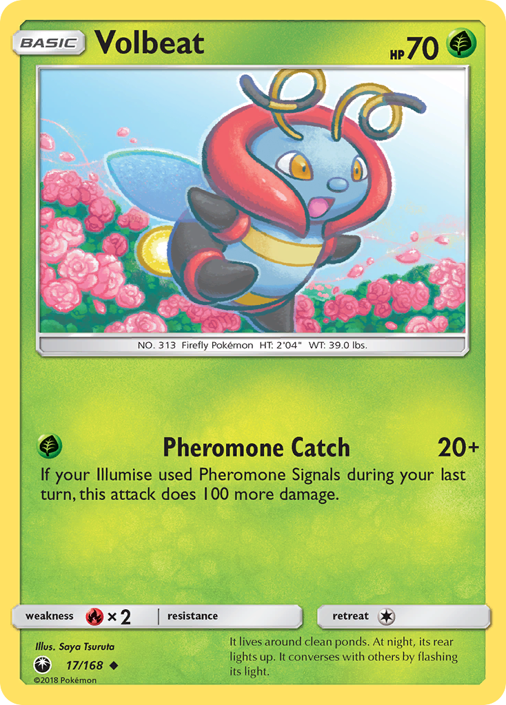 Pokemon Card Celestial Storm 17/168 Volbeat Pokemon Uncommon *MINT*