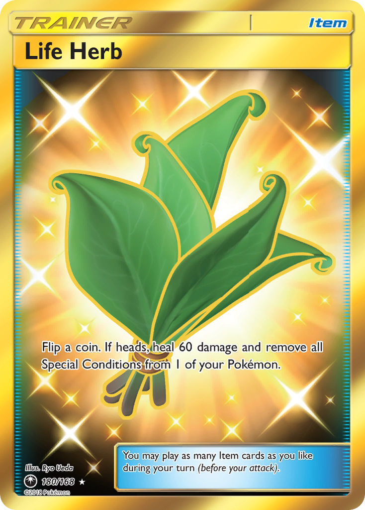 Pokemon Card Celestial Storm 180/168 Life Herb Trainer Secret Rare *MINT*