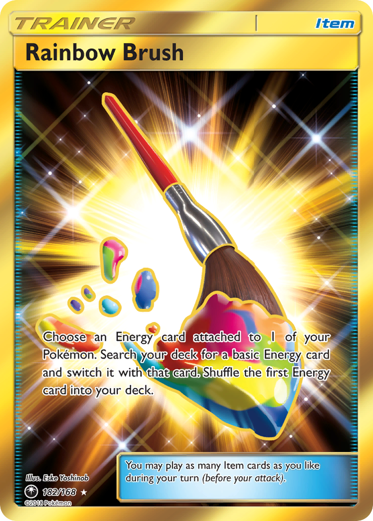 Pokemon Card Celestial Storm 182/168 Rainbow Brush Trainer Secret Rare *MINT*
