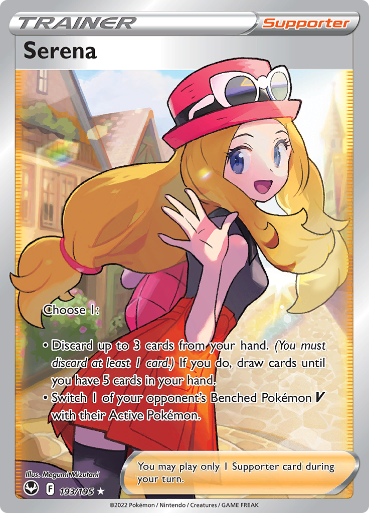 Pokemon Card Silver Tempest 193/195 Serena Supporter Full Art *MINT*