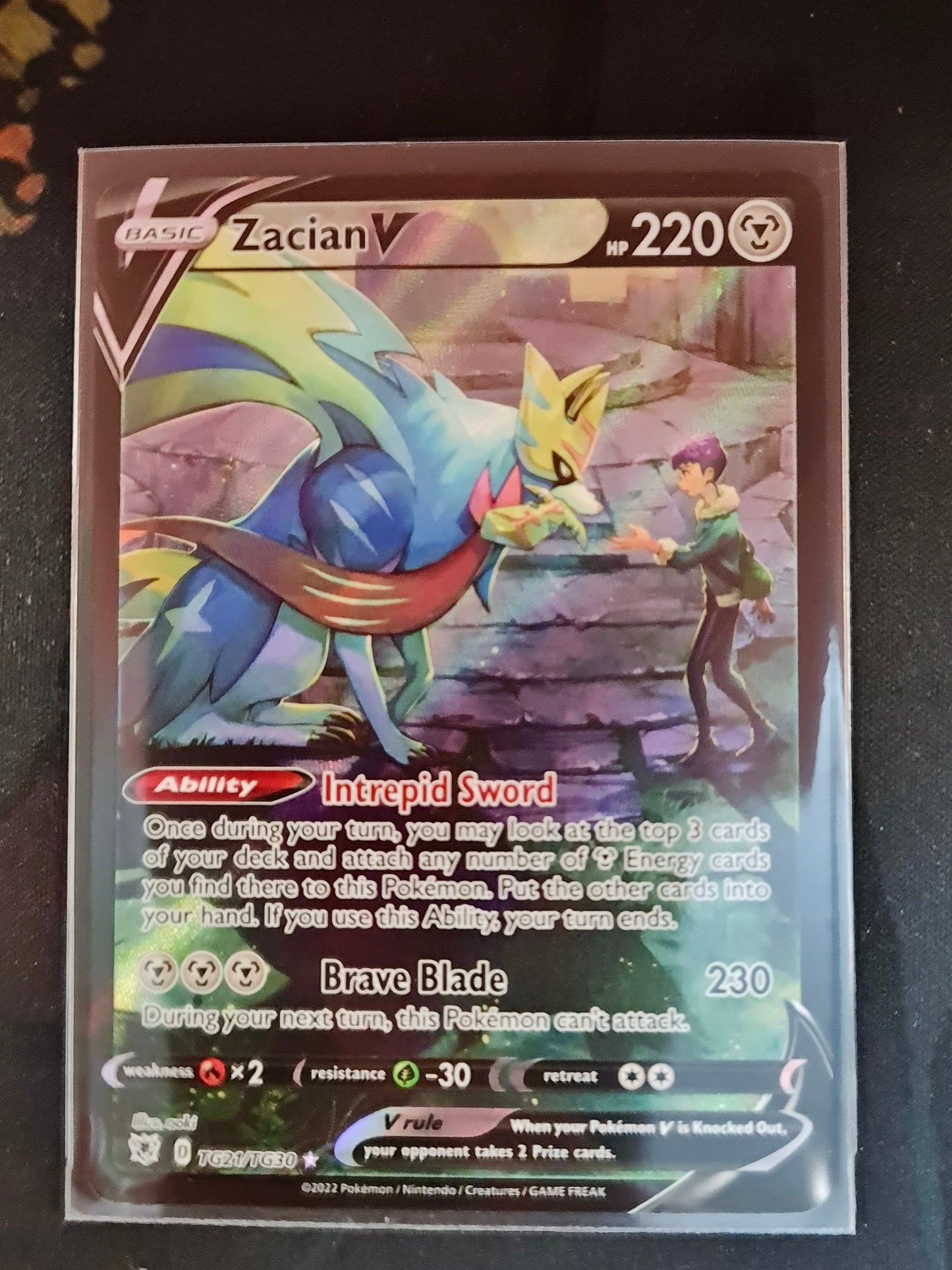 Pokemon Card Astral Radiance Trainer Gallery TG21/TG30 Zacian V Ultra Rare *MINT*