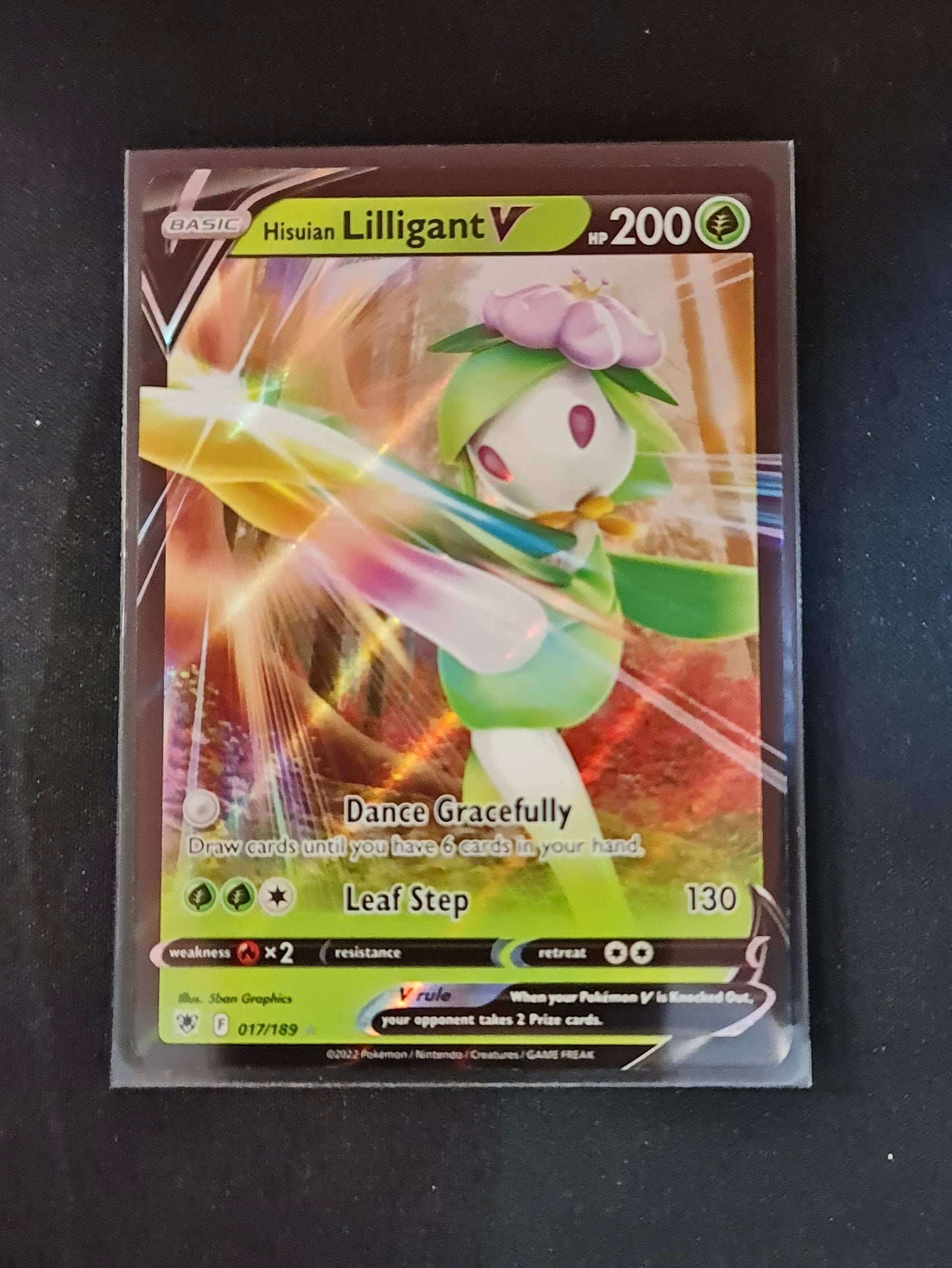 Pokemon Card Astral Radiance 17/189 017/189 Hisuian Lilligant V Ultra Rare *MINT*