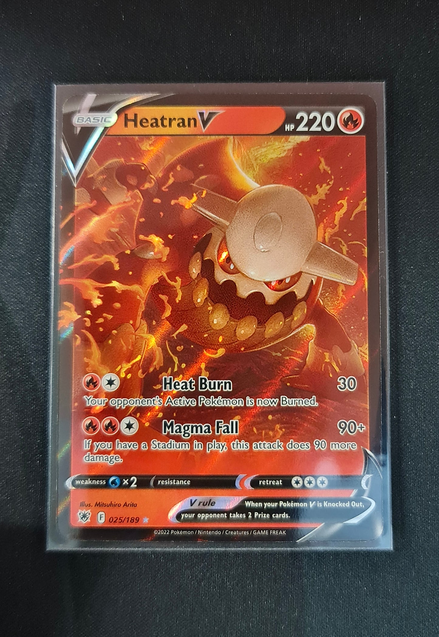 Pokemon Card Astral Radiance 25/189 025/189 Heatran V Ultra Rare *MINT*