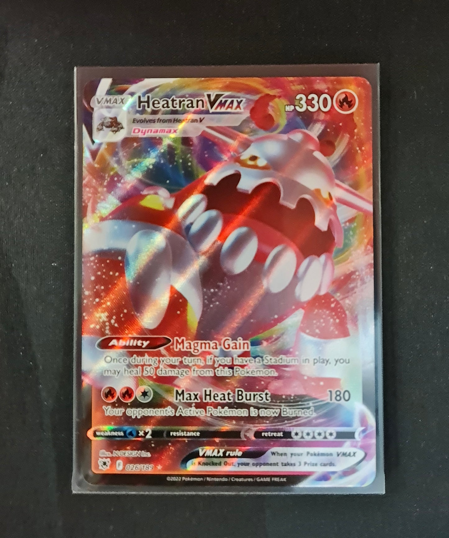 Pokemon Card Astral Radiance 26/189 026/189 Heatran VMAX Ultra Rare *MINT*