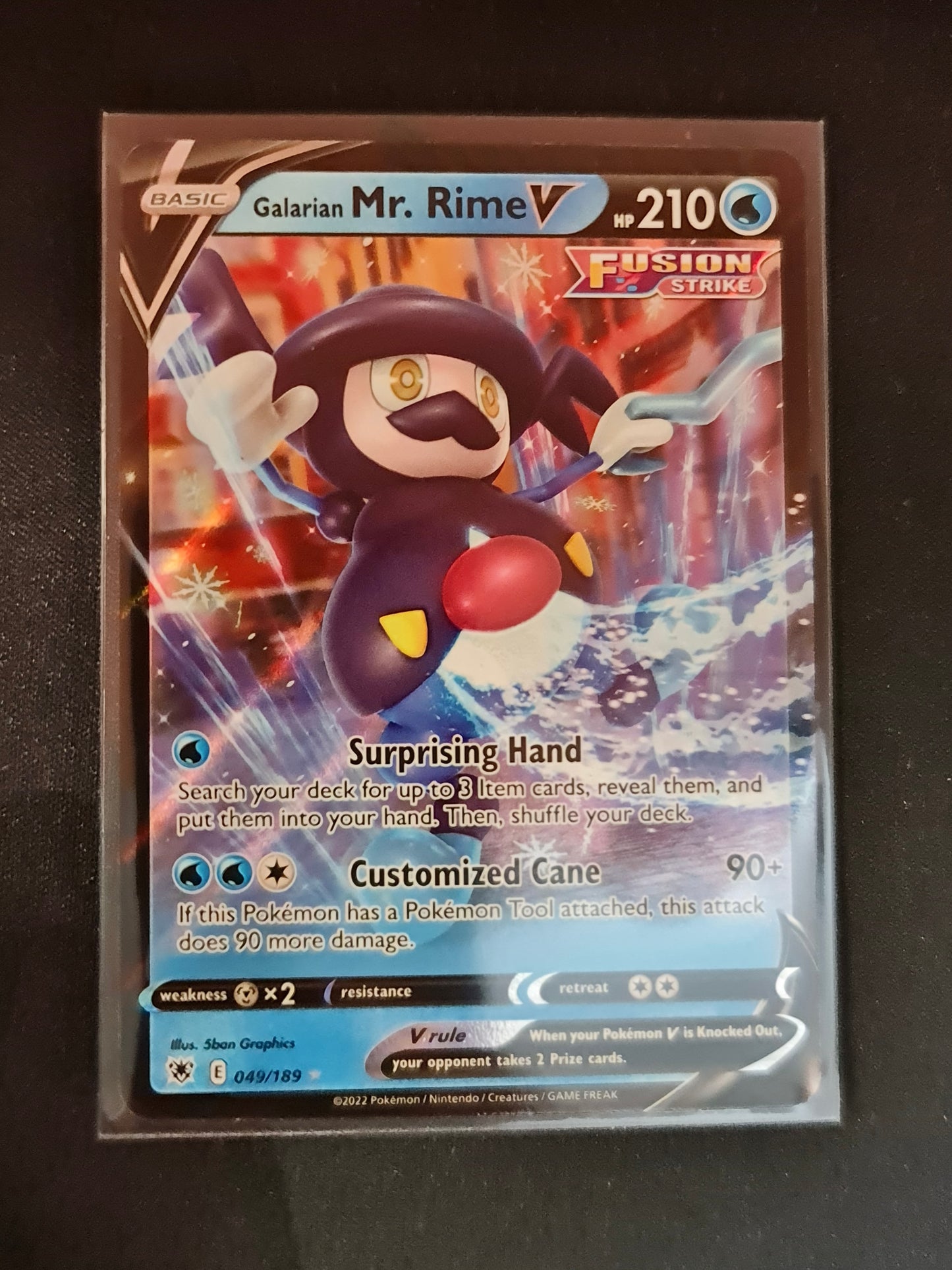 Pokemon Card Astral Radiance 49/189 049/189 Galarian Mr. Rime V Ultra Rare *MINT*
