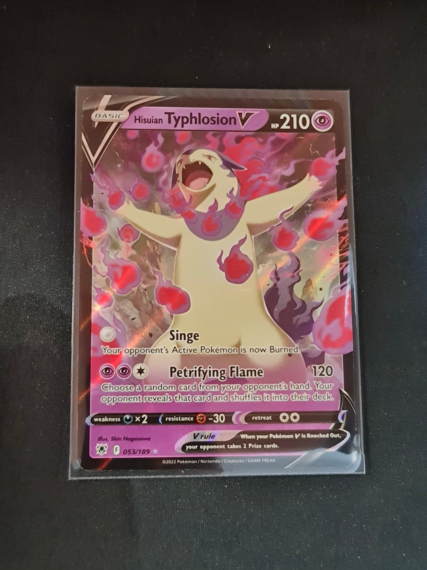 Pokemon Card Astral Radiance 53/189 053/189 Hisuian Typhlosion V Ultra Rare *MINT*