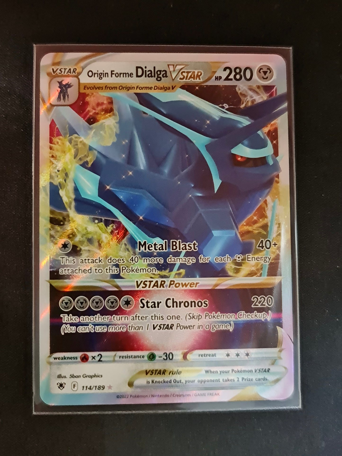 Pokemon Card Astral Radiance 114/189 Origin Forme Dialga VSTAR Ultra Rare *MINT*