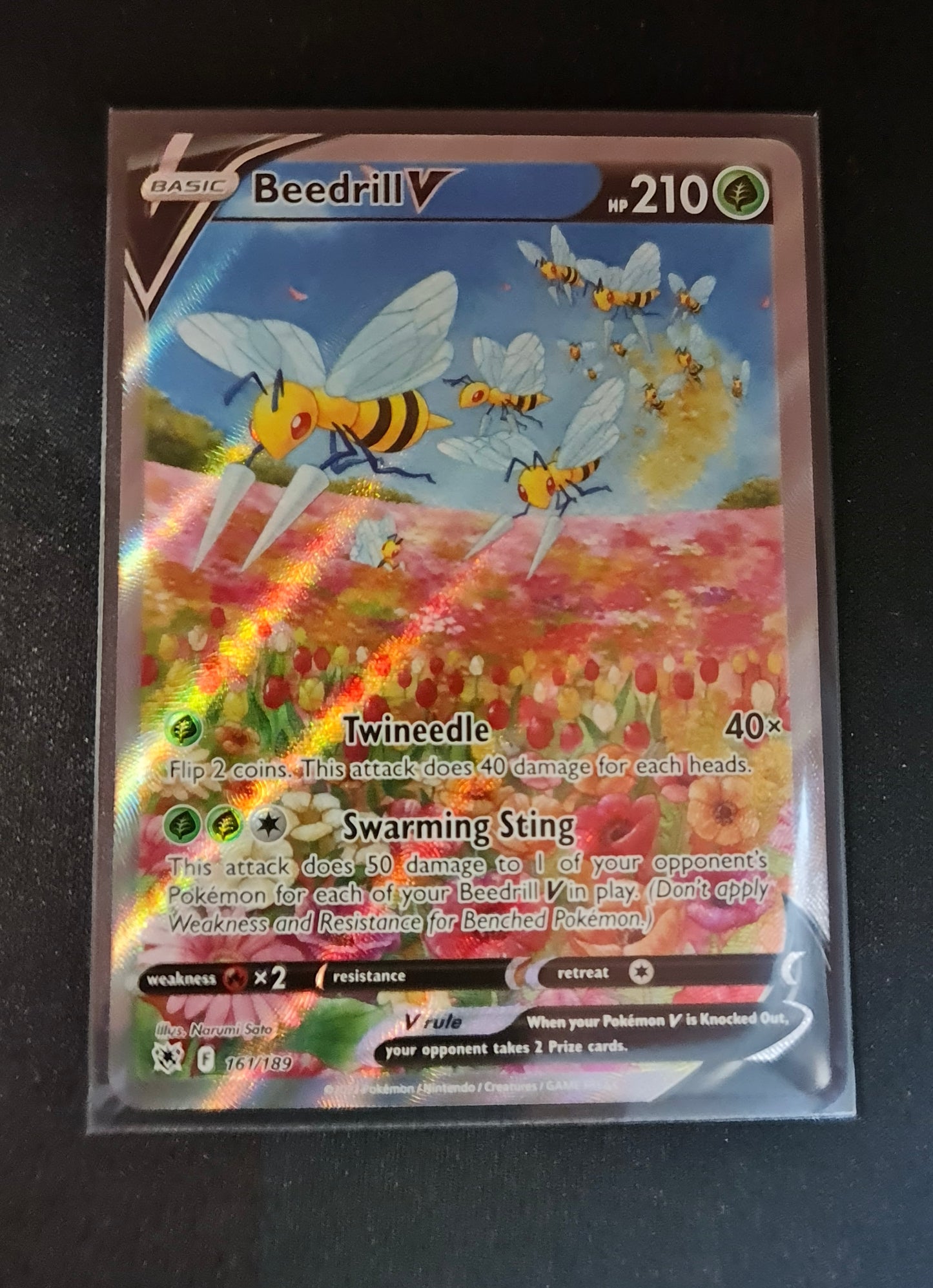 Pokemon Card Astral Radiance 161/189 Beedrill V Alternate Art