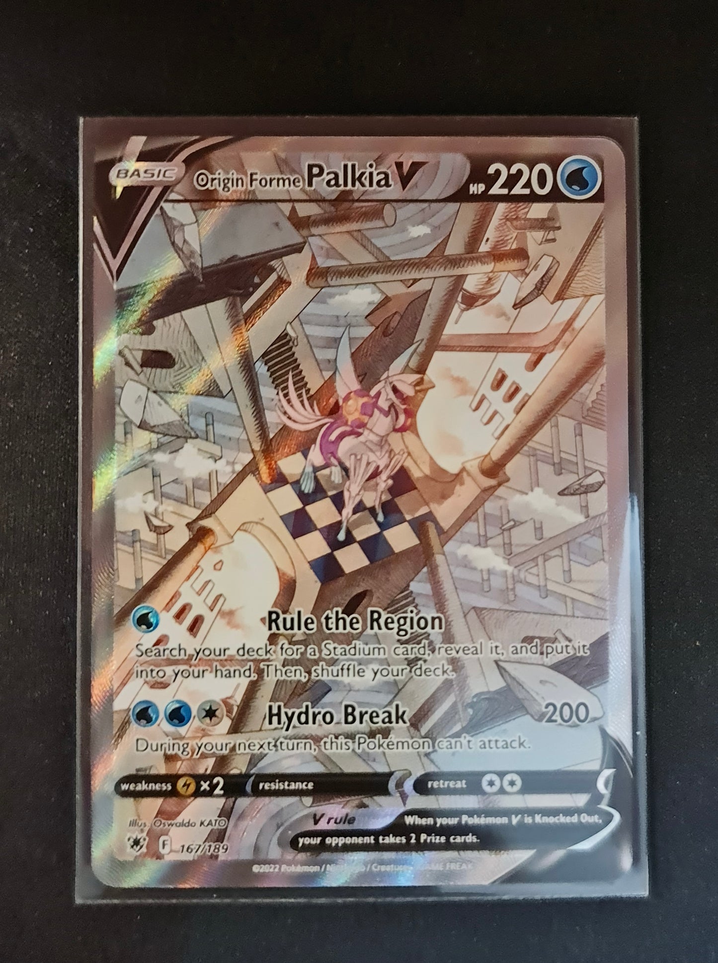 Pokemon Card Astral Radiance 167/189 Origin Forme Palkia V Alternate Art