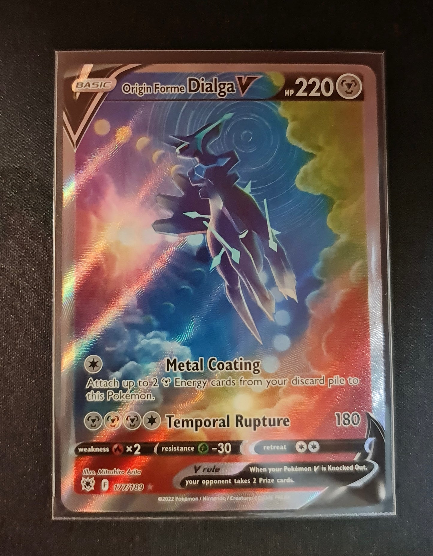 Pokemon Card Astral Radiance 177/189 Origin Forme Dialga V Alternate Art