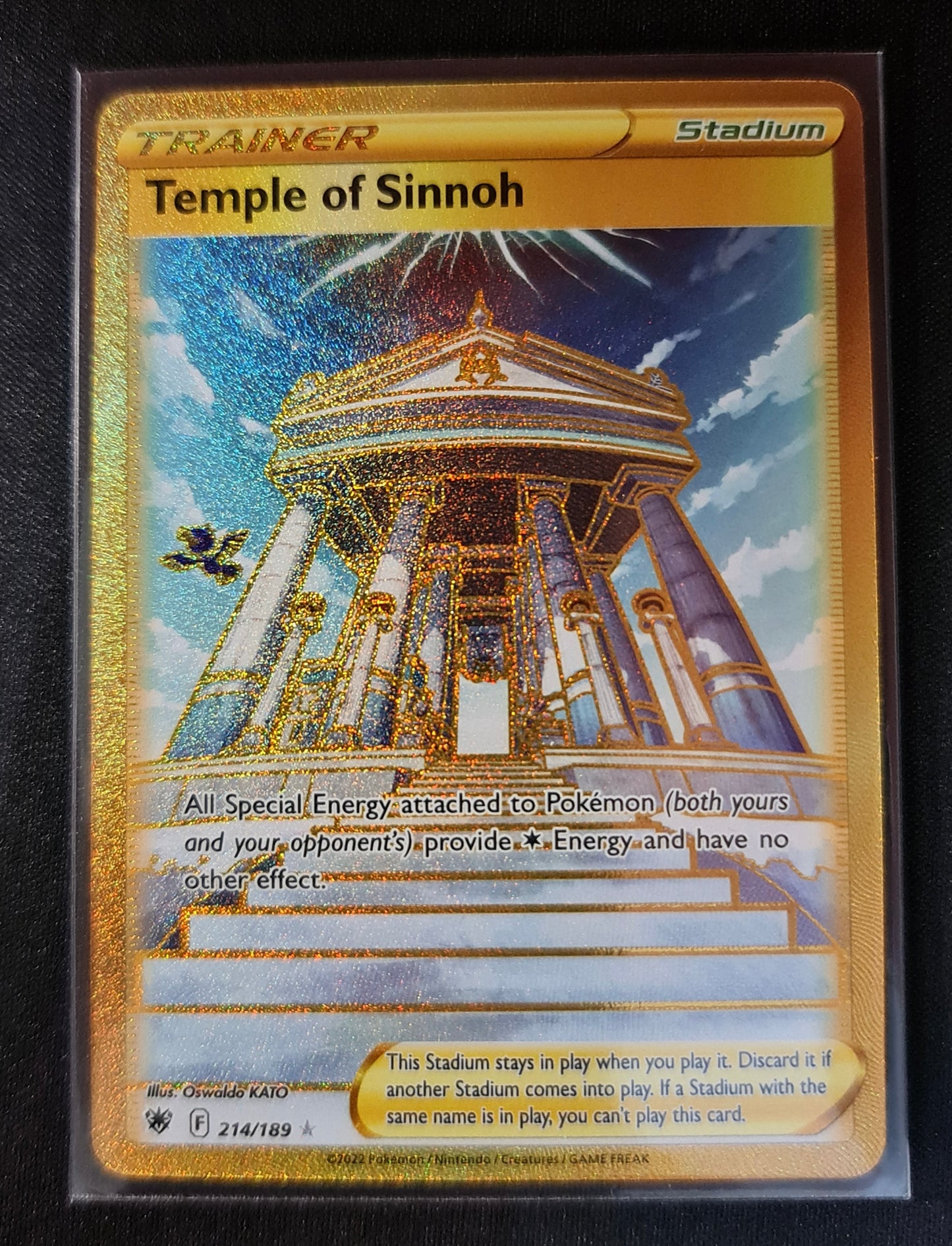 Pokemon Card Astral Radiance 214/189 Temple of Sinnoh Stadium Secret Rare