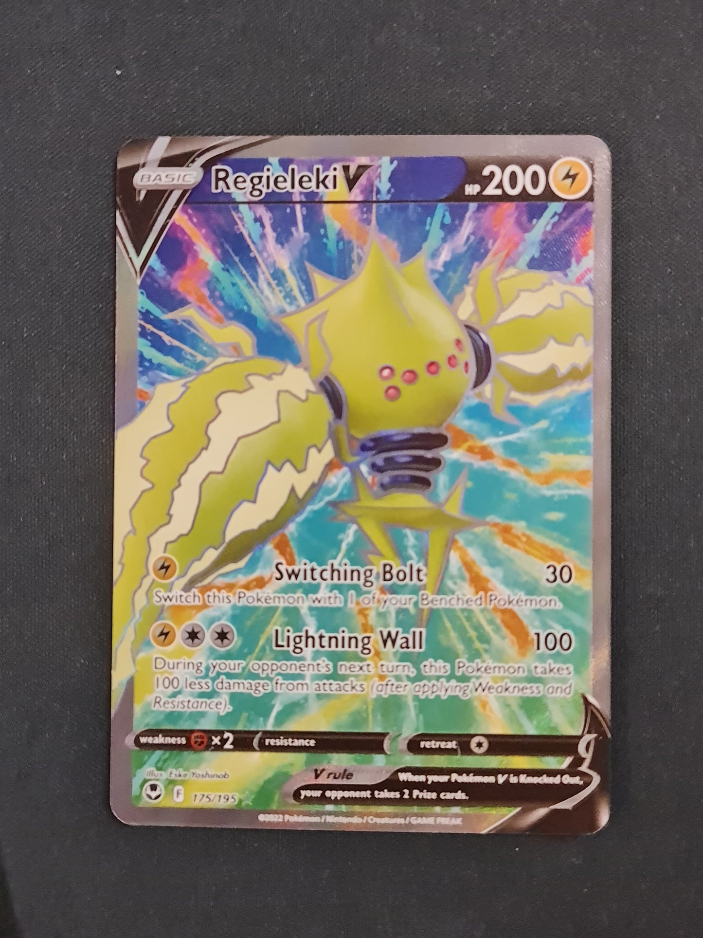 Pokemon Card Silver Tempest 175/195 Regieleki V Full Art *MINT*