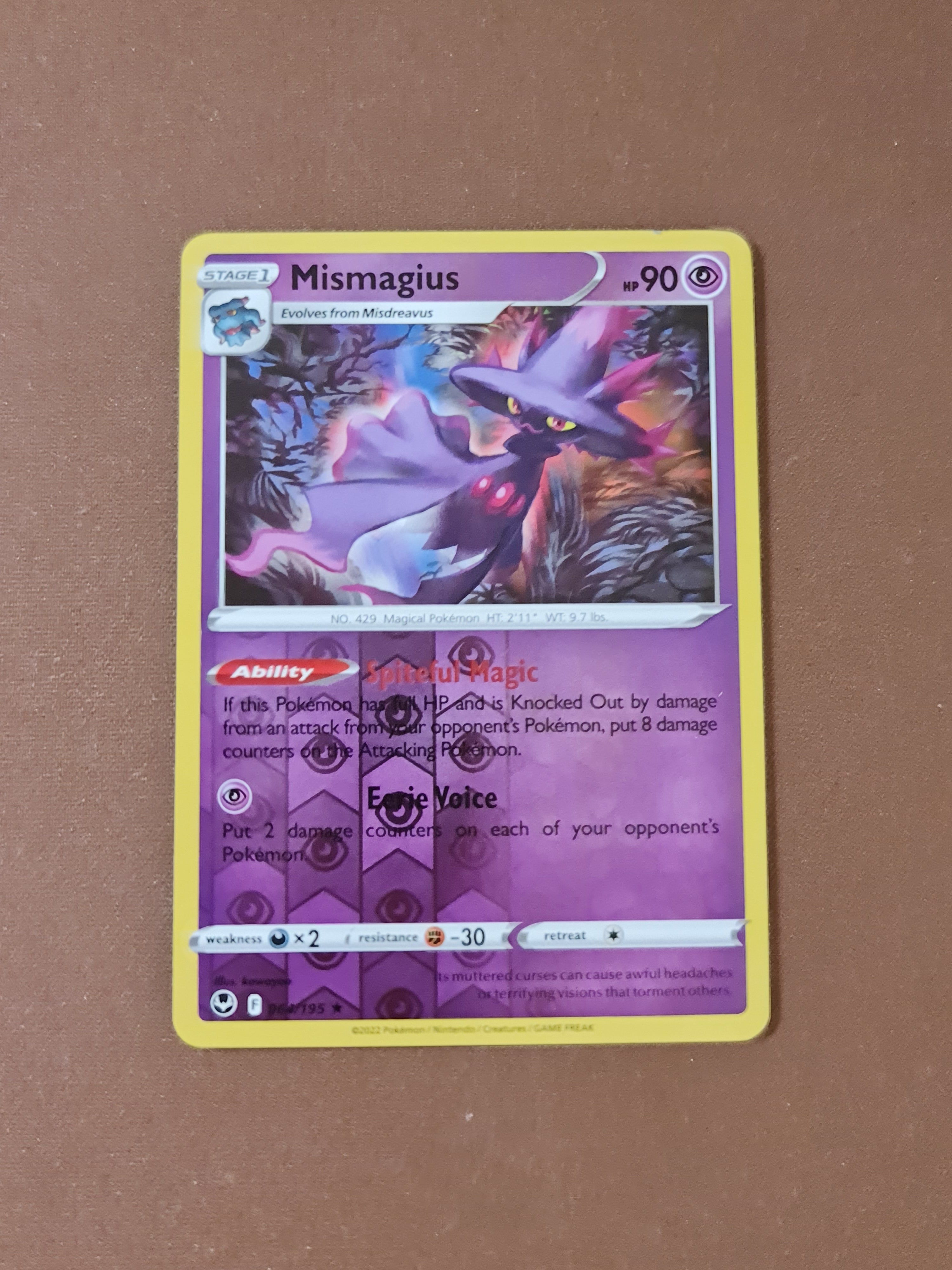 Pokemon Card Silver Tempest 064/195 64/195 Mismagius Reverse Holo Rare –  Brokenvase Games