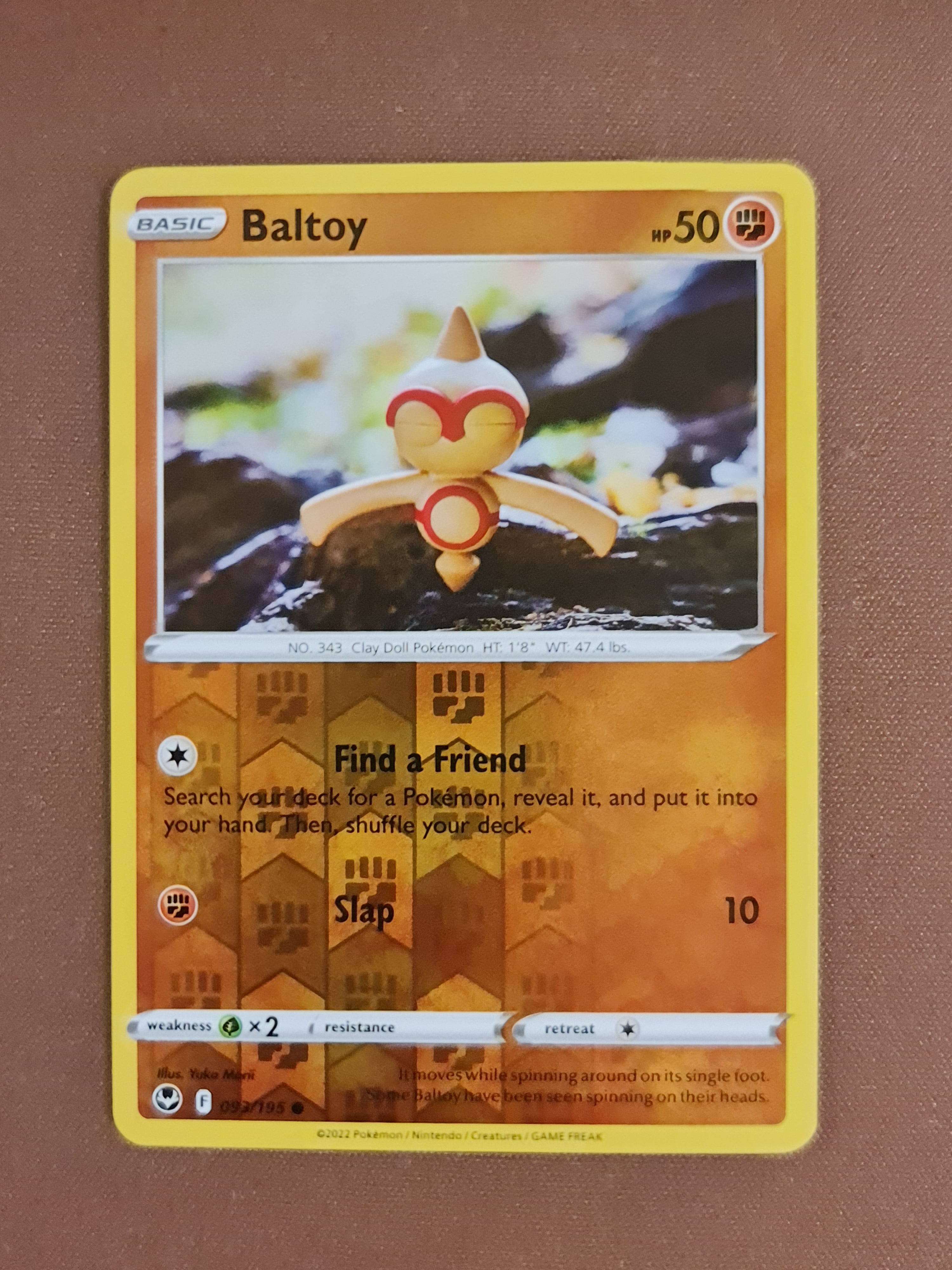 Pokemon Card Silver Tempest 093/195 93/195 Baltoy Reverse Holo Common Brokenvase Games Pokemon Card Silver Tempest 093/195 93/195 Baltoy Reverse Holo Common Brokenvase Games