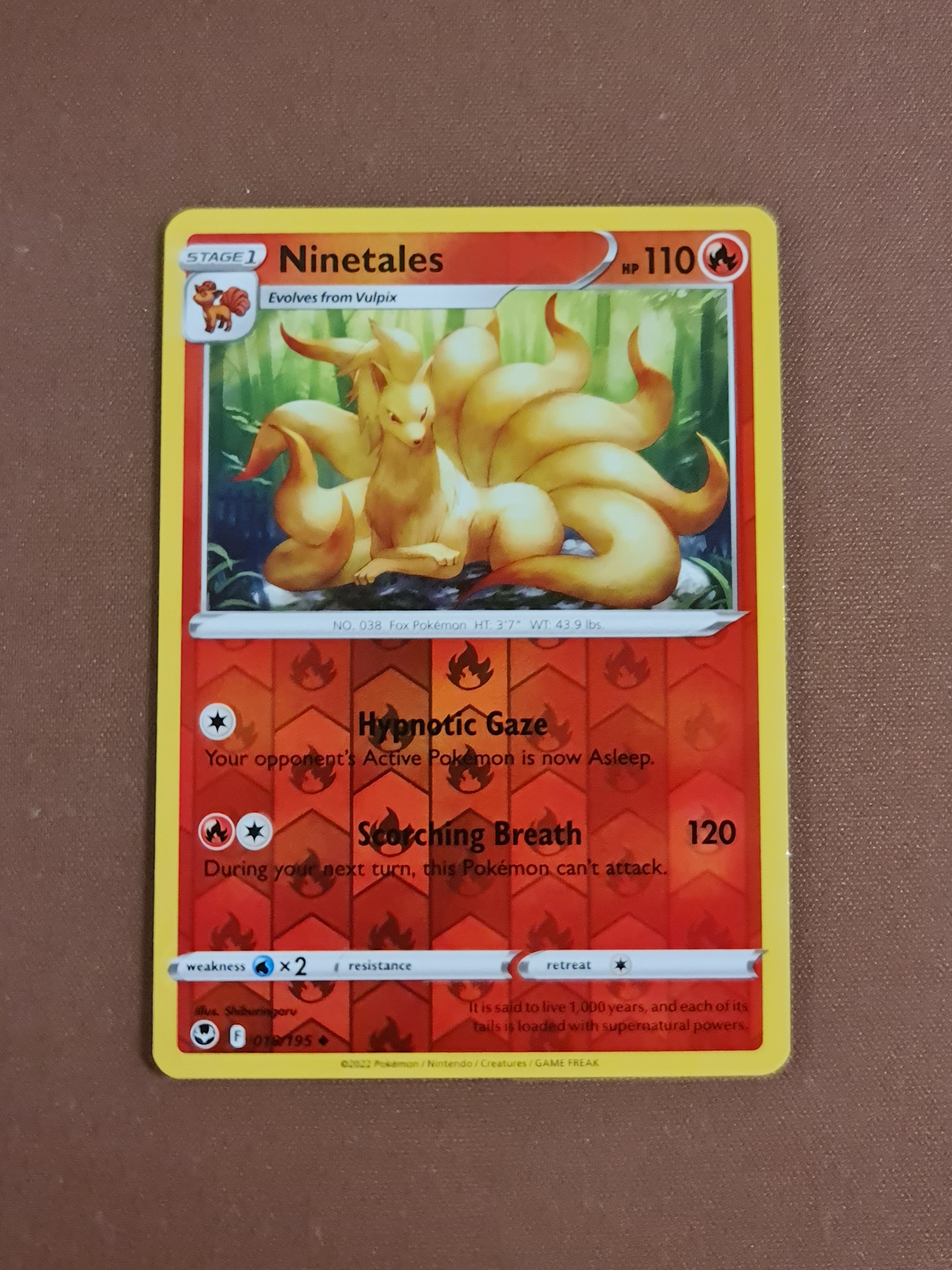 Pokemon Card Silver Tempest 018/195 18/195 Ninetales Reverse Holo Unco Brokenvase Games Pokemon Card Silver Tempest 018/195 18/195 Ninetales Reverse Holo Unco Brokenvase Games