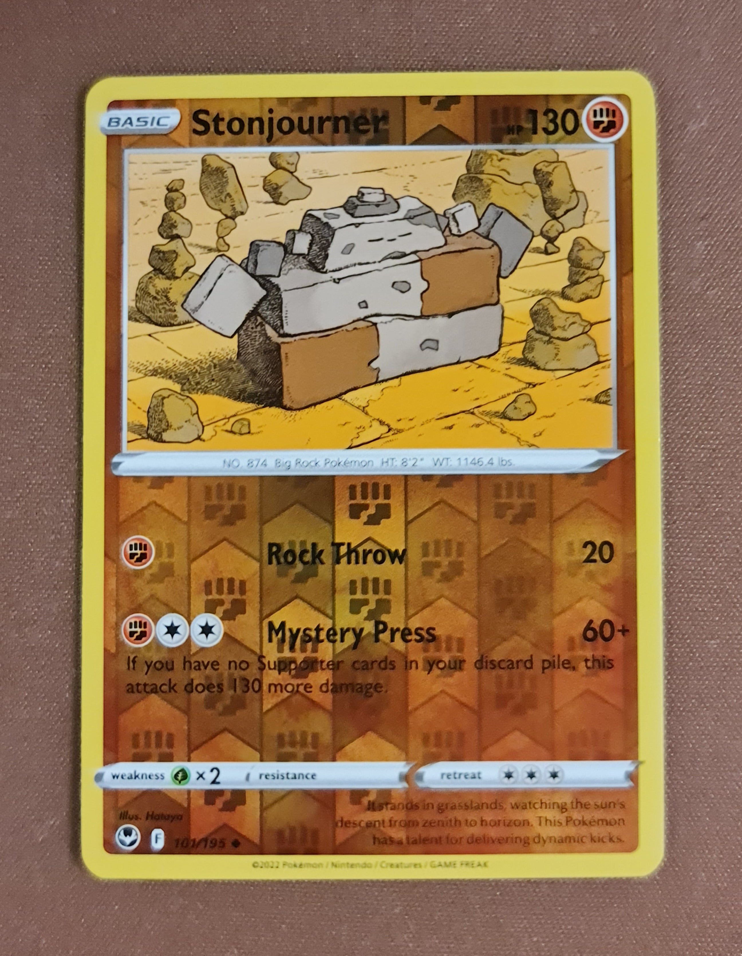 Pokemon Card Silver Tempest 101/195 Stonjourner Reverse Holo Uncommon Brokenvase Games Pokemon Card Silver Tempest 101/195 Stonjourner Reverse Holo Uncommon Brokenvase Games