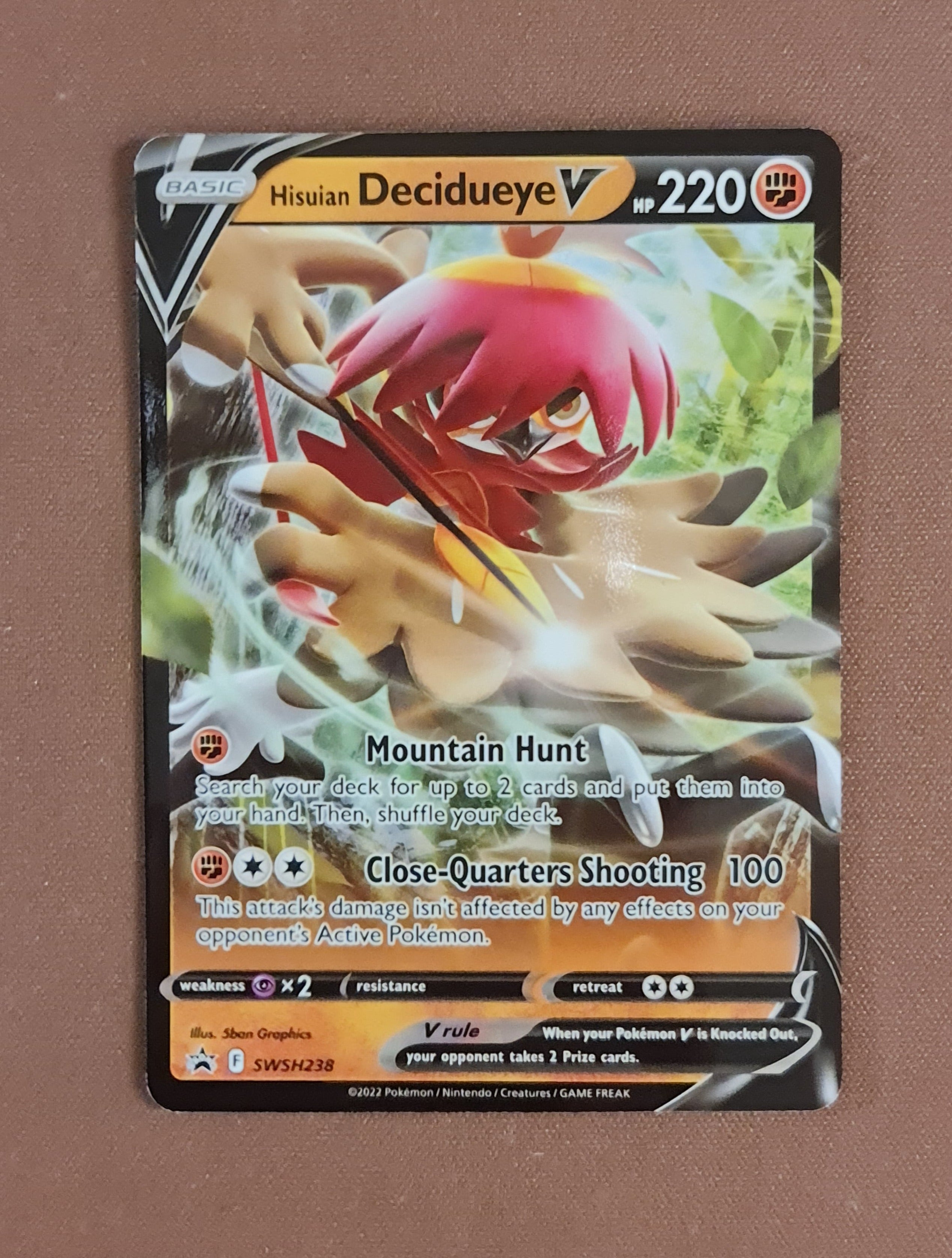 Pokemon Card SWSH Black Star Promos SWSH238 Hisuian Decidueye V –  Brokenvase Games